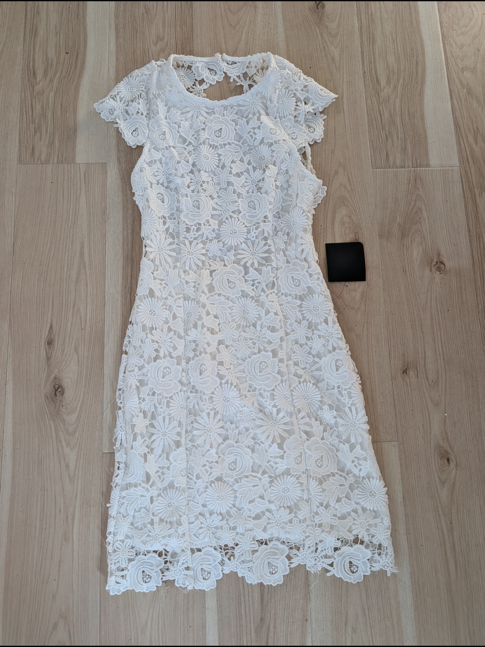 Lulu's White Floral Lace Midi Dress